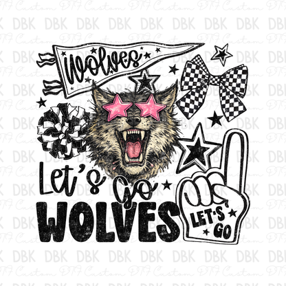 Lets go Wolves DTF Transfer