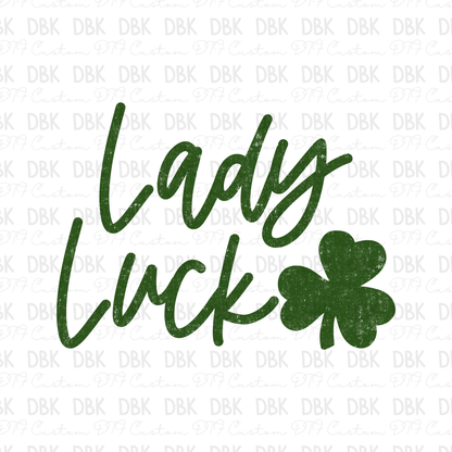 Lady Luck DTF Transfer GREEN