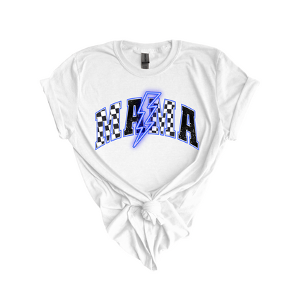 Mama Dark Blue Bolt DTF Transfer N22