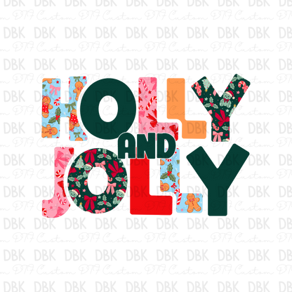 Holly & Jolly DTF Transfer