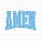 Amen Blue DTF Transfer FT4