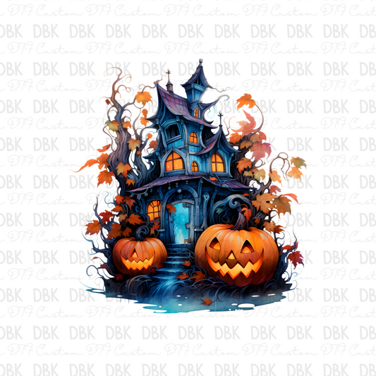 Haunted house 1 DTF transfer H139