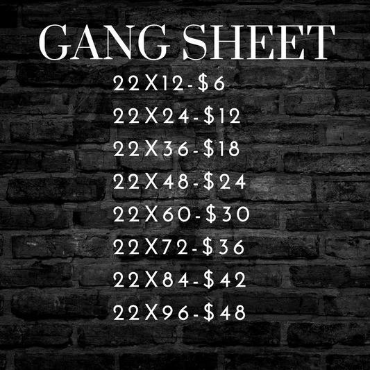 Custom DTF Gang Sheet -BEST SAVINGS!!