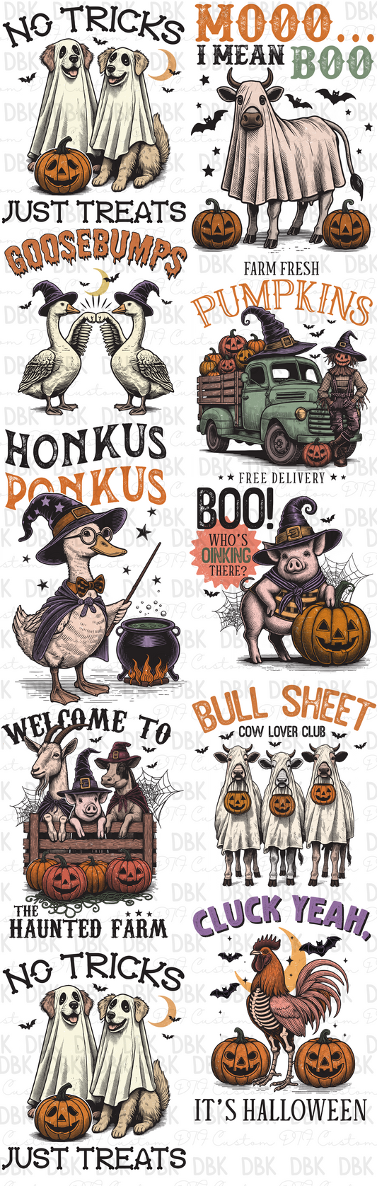 HALLOWEEN PREMADE GANG SHEET P116