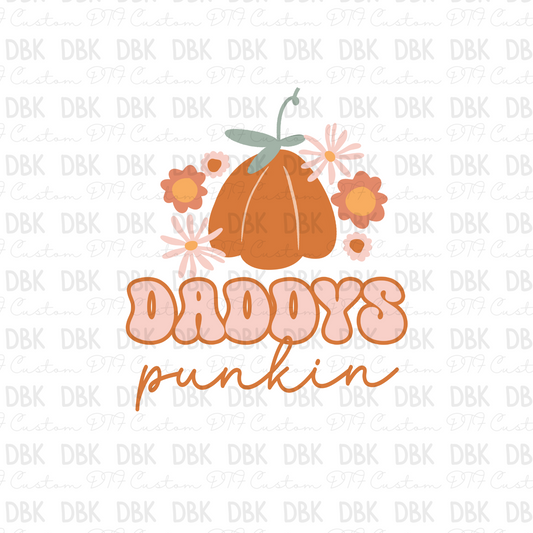 Daddys Pumpkin DTF transfer F43