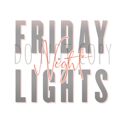 Friday Night Lights DTF transfer C72
