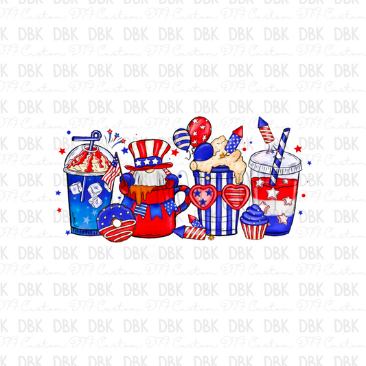 RWB Cups DTF Transfer R180
