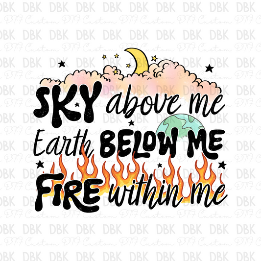 Sky above me DTF Transfer FT38
