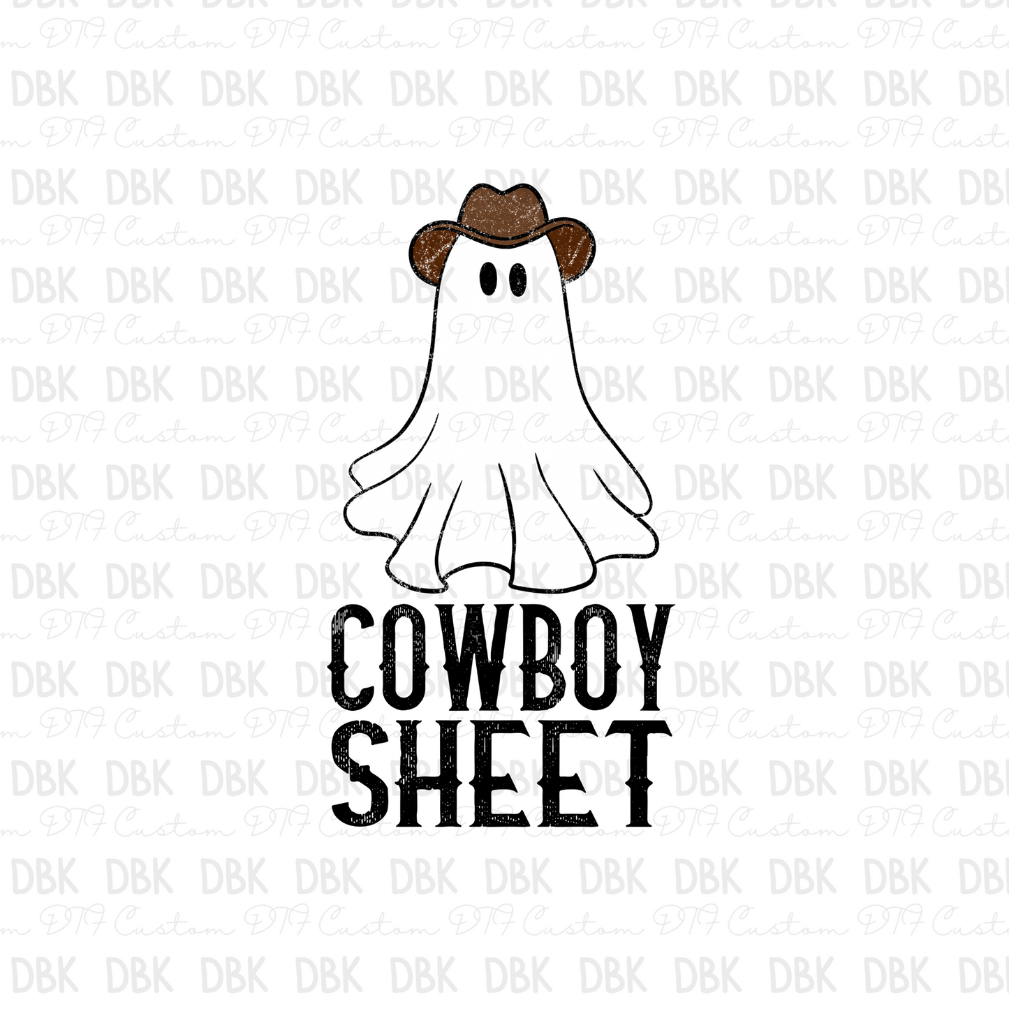 Cowboy sheet DTF transfer H10