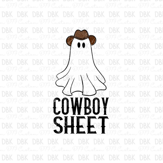 Cowboy sheet DTF transfer H10