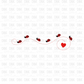 Ladybug heart DTF transfer J13