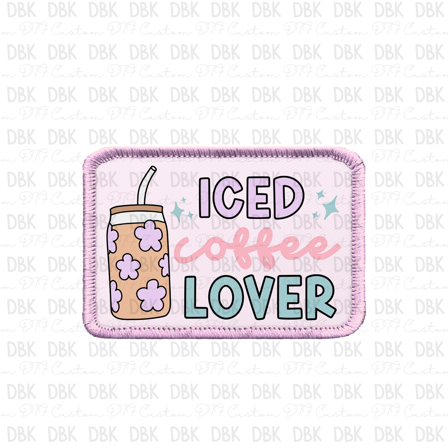 Iced coffee lover DTF transfer B116