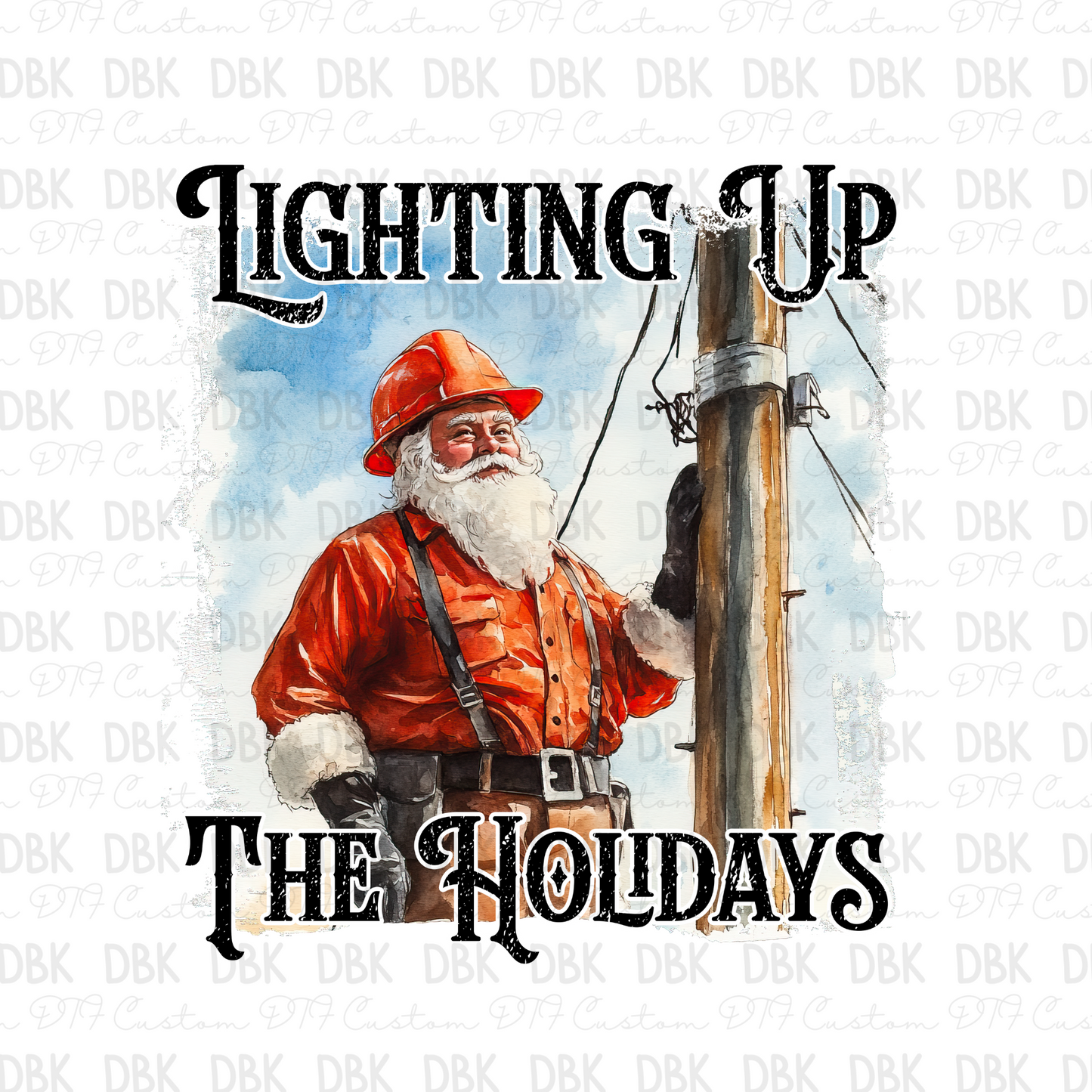 Lighting up the holidays DTF transfer E269