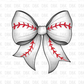 Baseball Bow DTF Transfer C128