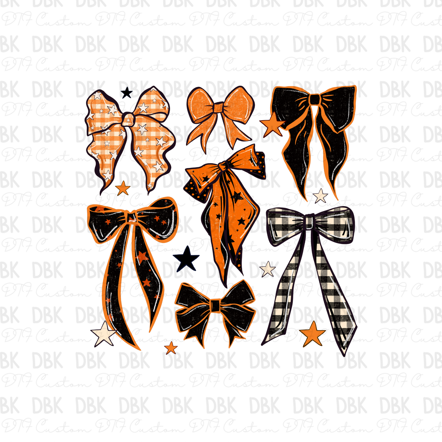 Halloween bows DTF Transfer H321