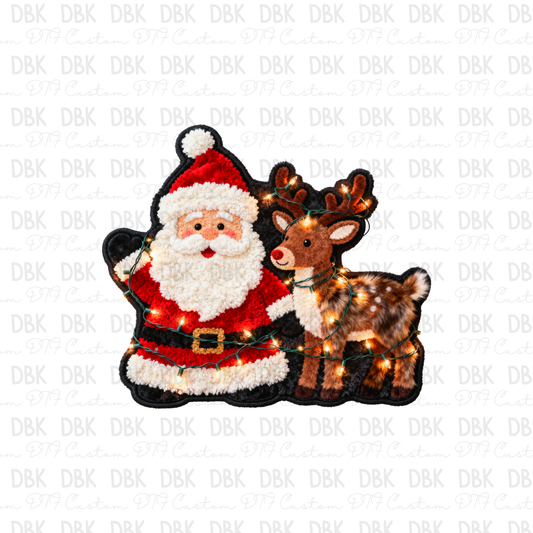 Santa & Reindeer DTF Transfer