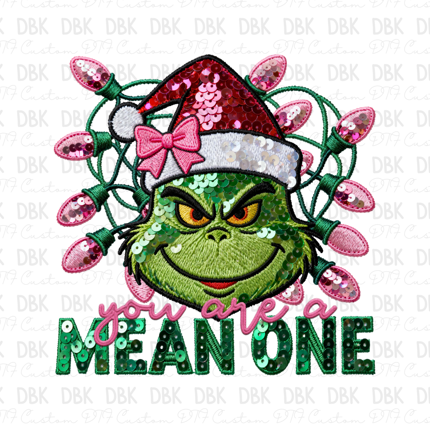 Mean one Green Man DTF Transfer