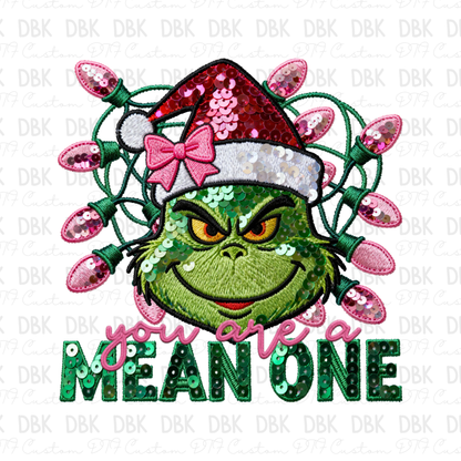 Mean one Green Man DTF Transfer E319
