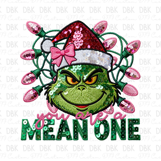 Mean one Green Man DTF Transfer