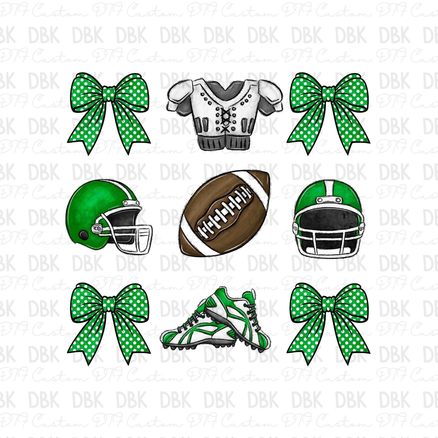 Green football DTF transfer C108