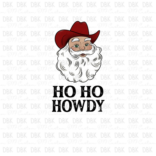 HO HO Howdy DTF transfer E35