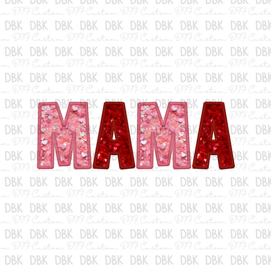 MAMA PINK/RED DTF transfer