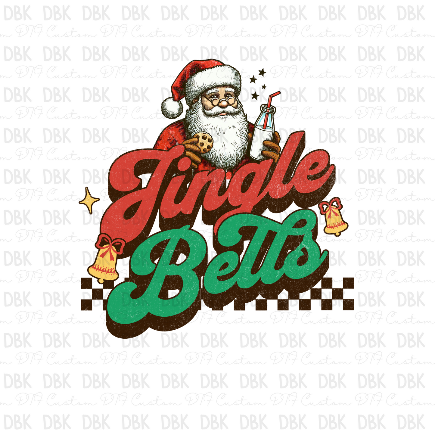 Jingle Bells DTF transfer