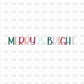 Merry & Bright DTF transfer E12