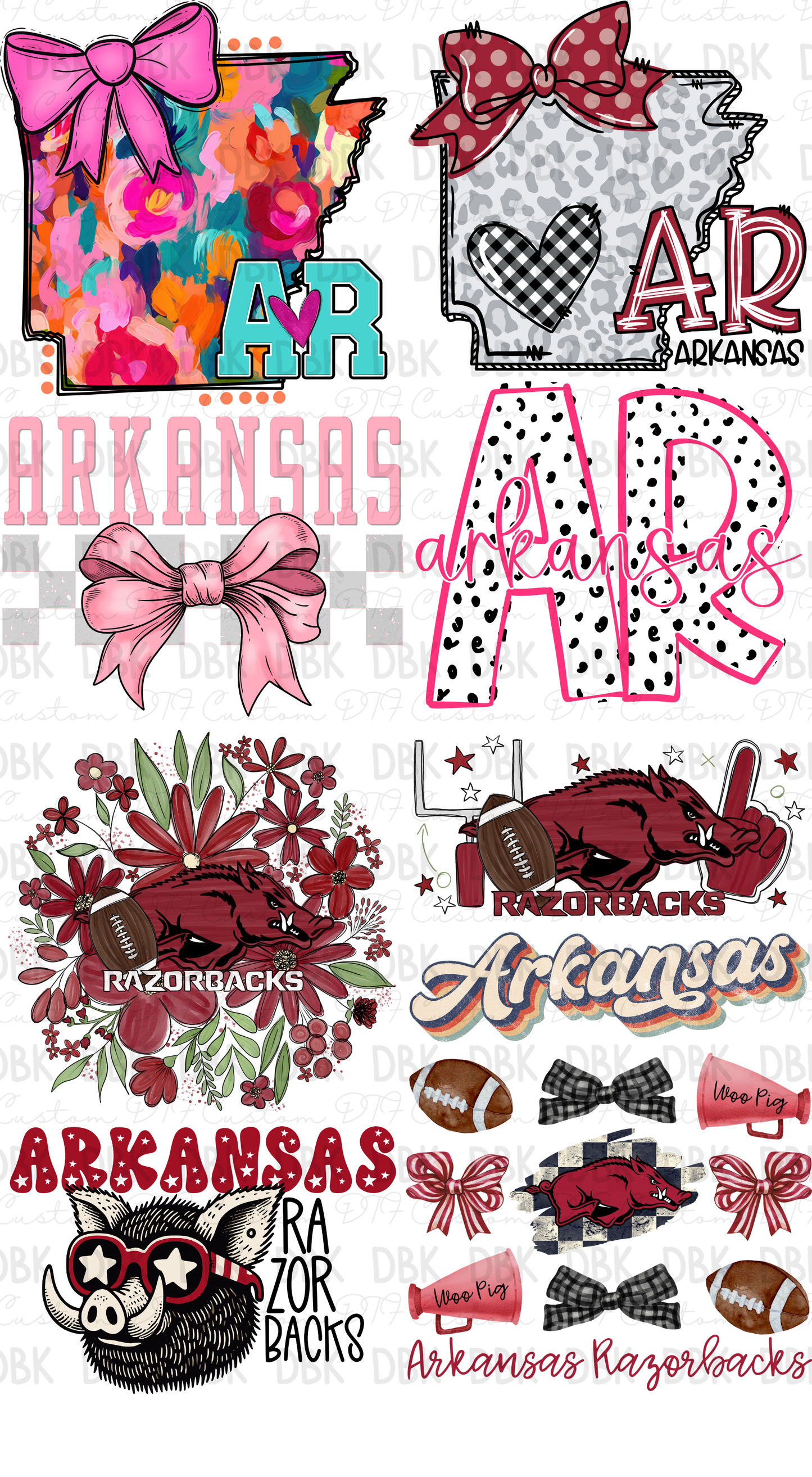 Arkansas Pre-Made Gang Sheet P146