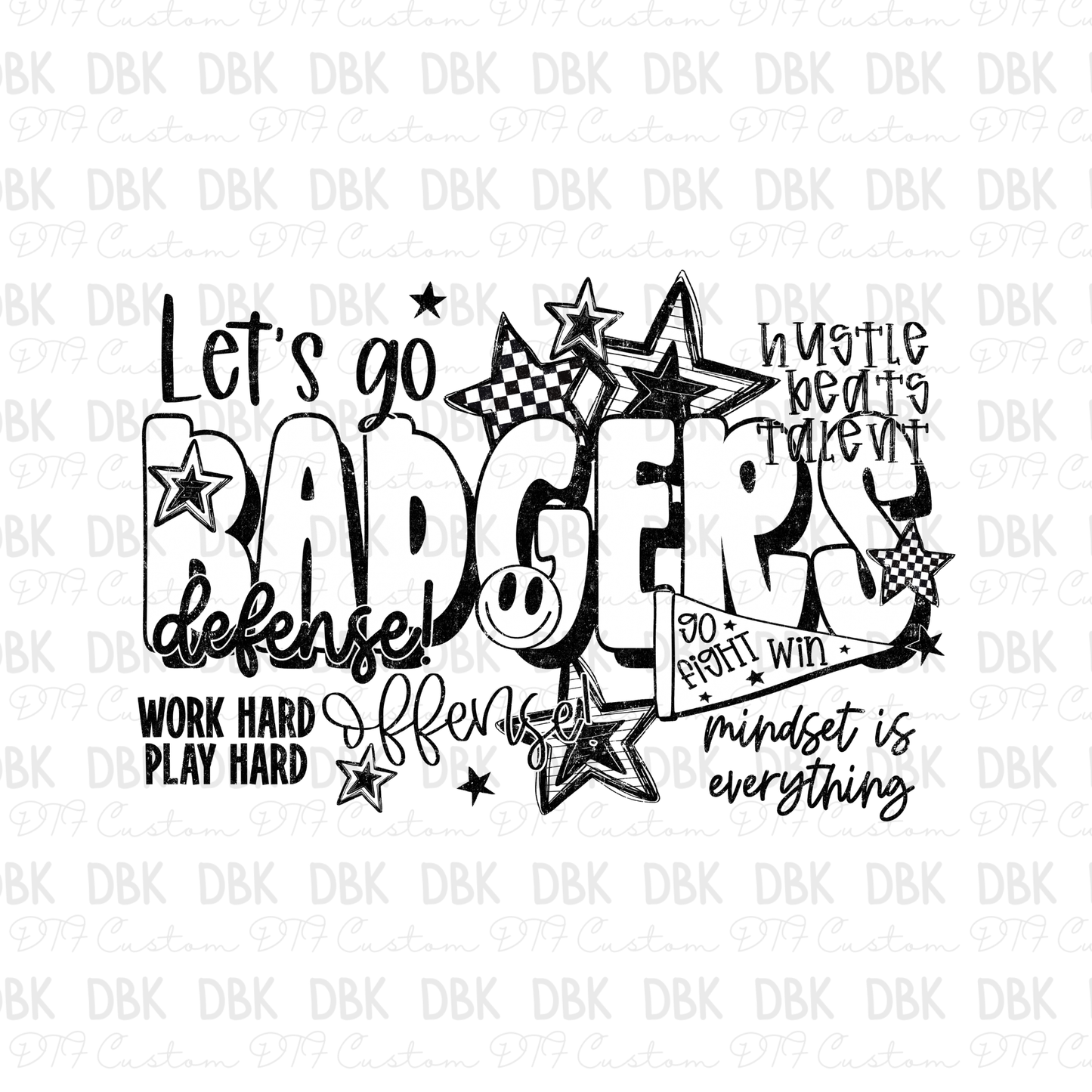 Badgers DTF Transfer