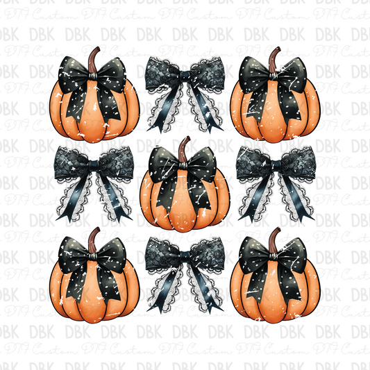 Pumpkins and Bows DTF transfer H11