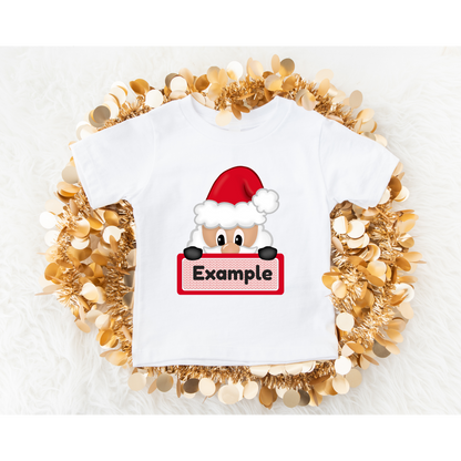 Santa Christmas Custom name DTF Transfer ONLY