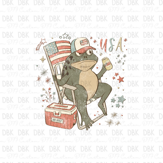 Grumpy frog DTF Transfer R167