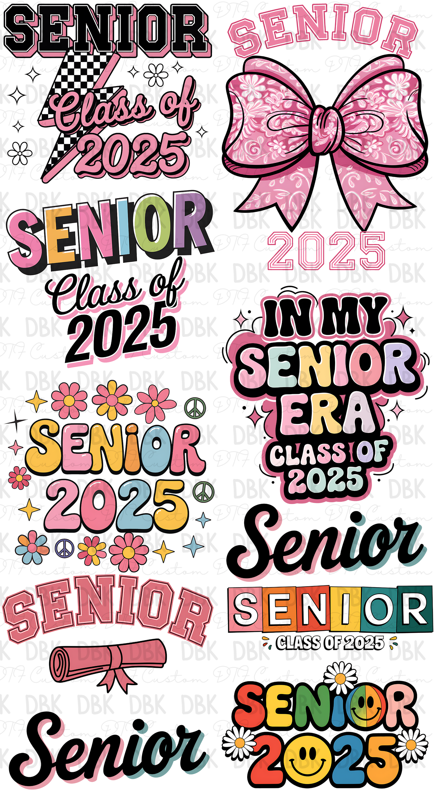 Senior 1 Pre-Made Gang Sheet P142
