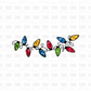 Christmas Lights DTF Transfer (cute on sleeves) E238