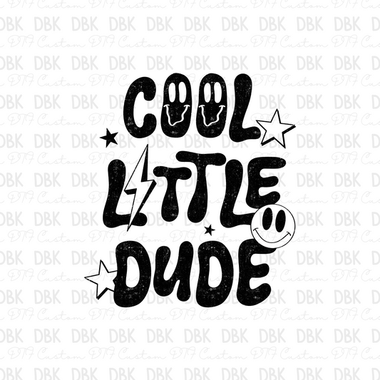 Cool little dude DTF Transfer BLACK