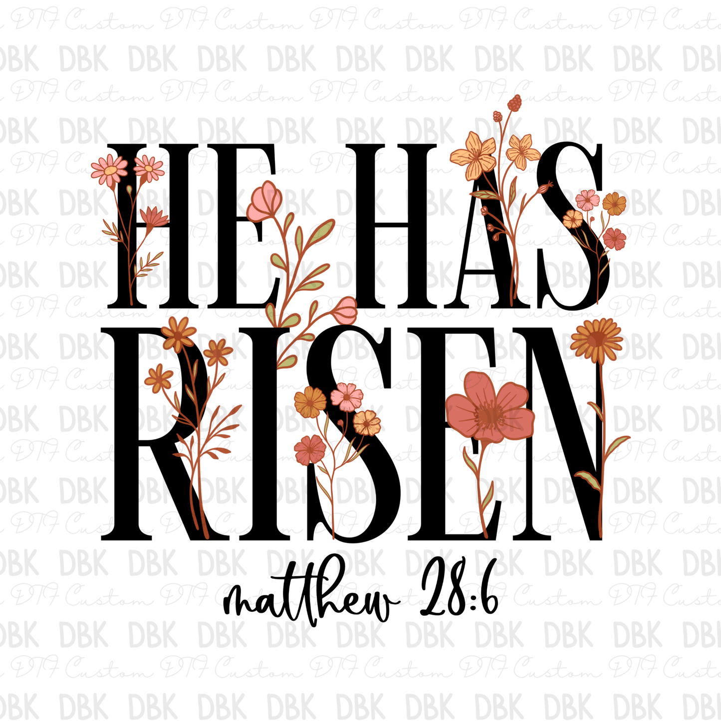 He has risen DTF Transfer
