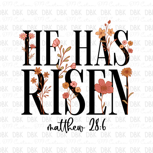 He has risen DTF Transfer