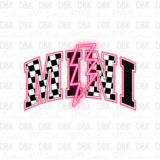 Mini Hot Pink Bolt DTF Transfer K88