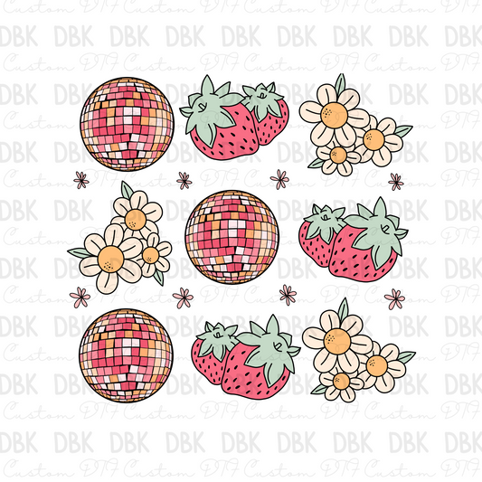 Strawberries DTF transfer S64