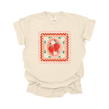 Strawberries Pink DTF Transfer