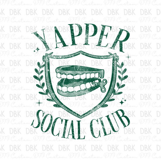 Yapper Social Club DTF Transfer GREEN