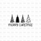 Merry Christmas BLACK DTF Transfer E163