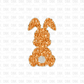 Orange Bunny DTF transfer W27
