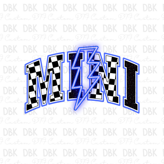 Mini Dark Blue Bolt DTF Transfer K87