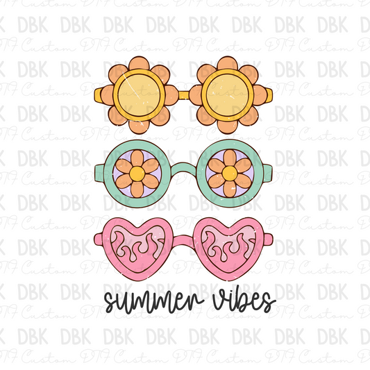 Sunglasses Summer Vibes DTF transfer S110