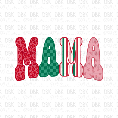 Christmasy Mama DTF Transfer