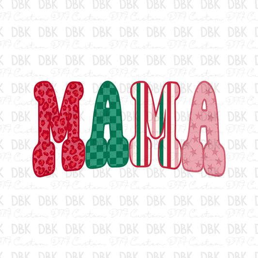 Christmasy Mama DTF Transfer