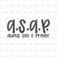 ASAP DTF Transfer GREY FT22