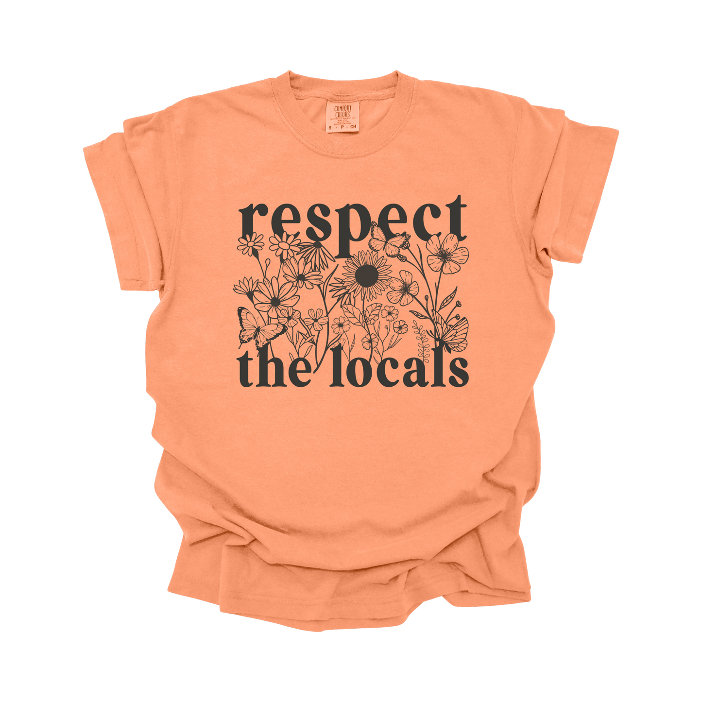 Respect the locals DTF Transfer GREY
